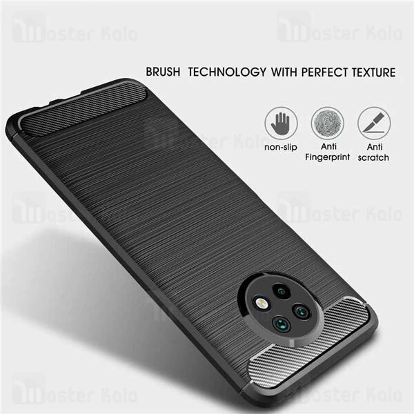 قاب محافظ ژله ای Xiaomi Redmi Note 9 5G / Note 9T Fiber Carbon Rugged Armor Case