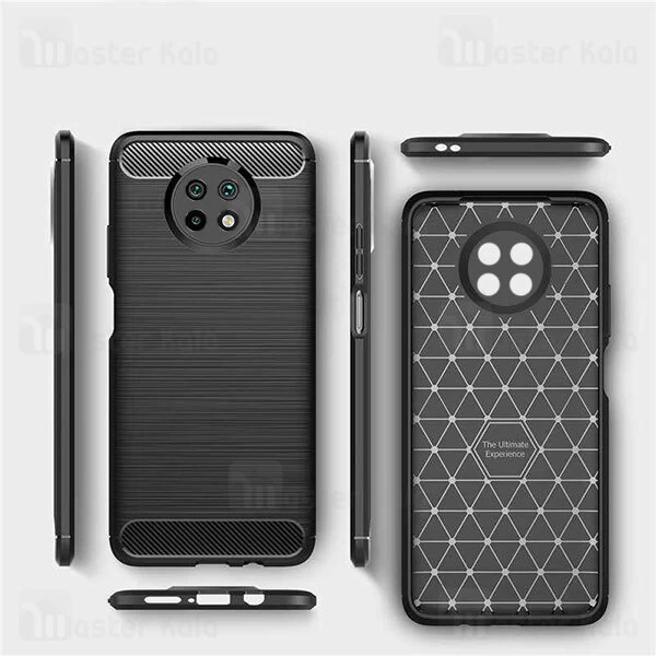 قاب محافظ ژله ای Xiaomi Redmi Note 9 5G / Note 9T Fiber Carbon Rugged Armor Case