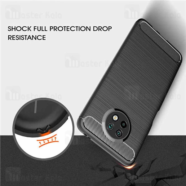 قاب محافظ ژله ای Xiaomi Redmi Note 9 5G / Note 9T Fiber Carbon Rugged Armor Case