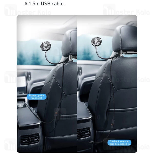 پنکه بیسوس Baseus Blustery Car Two-Headed Vehicle Fan CXJF-01