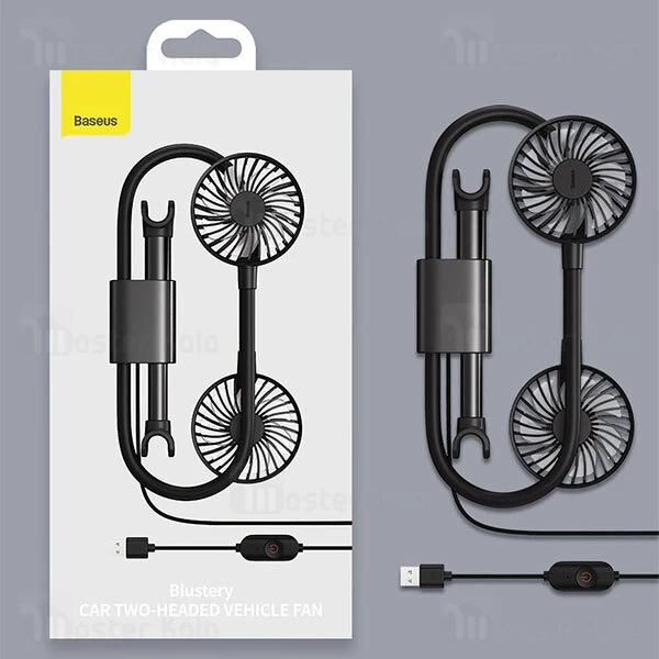 پنکه بیسوس Baseus Blustery Car Two-Headed Vehicle Fan CXJF-01