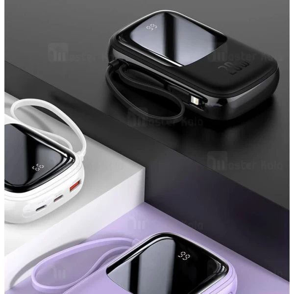 پاوربانک 20000 بیسوس Baseus Qpow Digital Display PPQD-H01 توان 20 وات همراه با کابل متصل