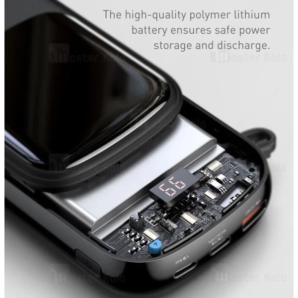 پاوربانک 20000 بیسوس Baseus Qpow Digital Display PPQD-H01 توان 20 وات همراه با کابل متصل