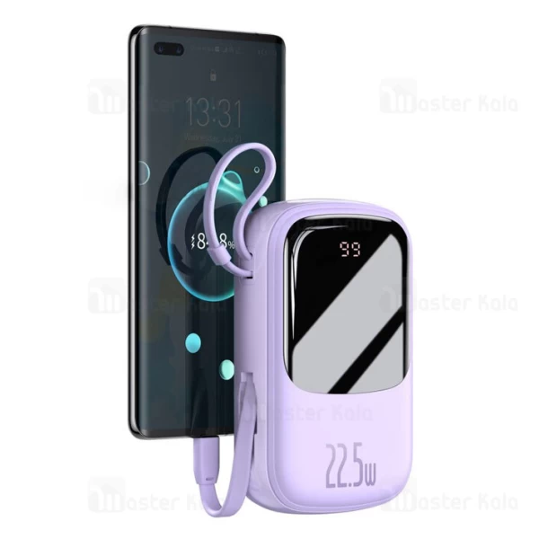 پاوربانک 20000 بیسوس Baseus Qpow Digital Display PPQD-I01 توان 22.5 وات همراه با کابل متصل