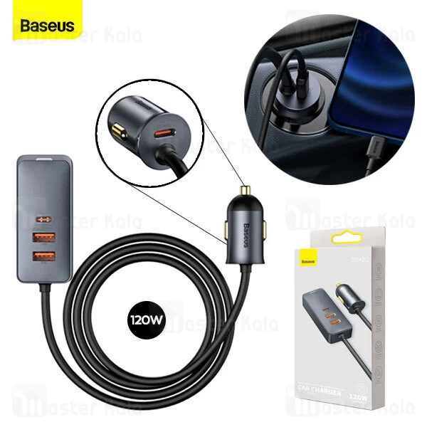 شارژر فندکی Baseus Share Together Car Charger Cigarette Lighter Expansion 120W CCBX-120C2 CCBT-A0G