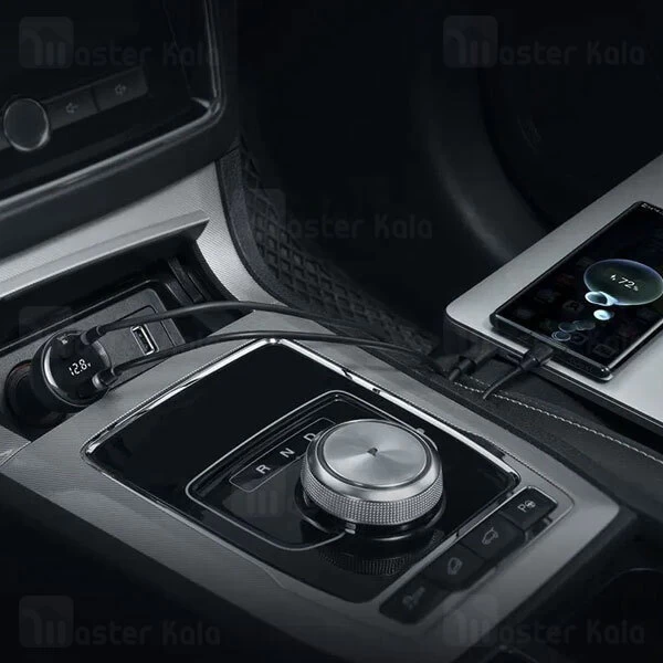 شارژر فندکی فست شارژ بیسوس Baseus Superme Digital Display CCZX-100C TZCCZX-01 توان 100 وات با کابل