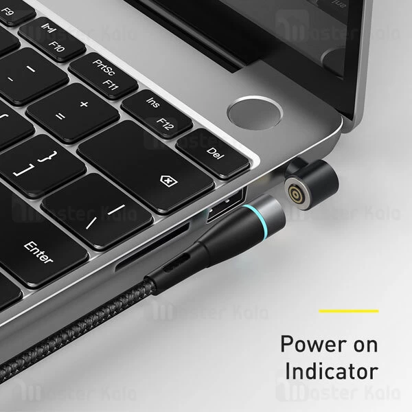 کابل شارژر مگنتی لپ تاپ لنوو بیسوس Baseus Zinc Lenovo Type C to DC CATXC-X01 طول 2 متر توان 100 وات