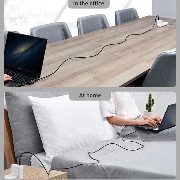 کابل شارژر مگنتی لپ تاپ لنوو بیسوس Baseus Zinc Lenovo Type C to DC CATXC-X01 طول 2 متر توان 100 وات