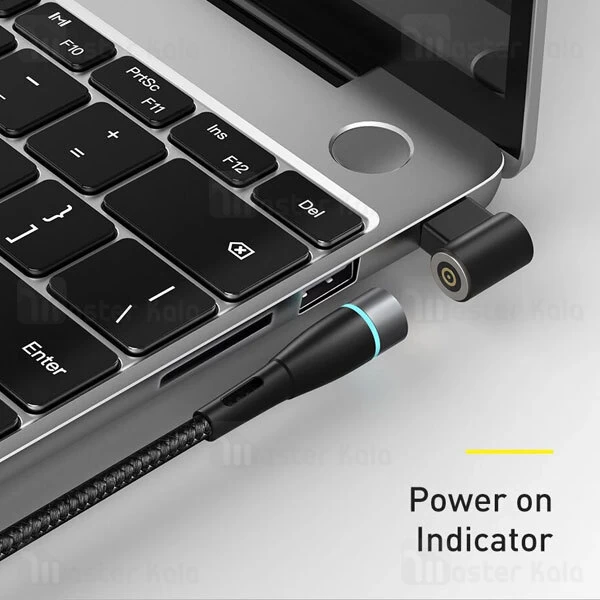 کابل شارژر مگنتی لپ تاپ لنوو بیسوس Baseus Zinc Lenovo Type C to DC CATXC-U01 طول 2 متر توان 100 وات