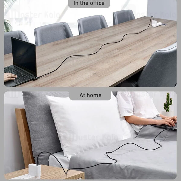 کابل شارژر مگنتی لپ تاپ لنوو بیسوس Baseus Zinc Lenovo Type C to DC CATXC-U01 طول 2 متر توان 100 وات