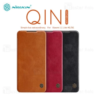 کیف چرمی نیلکین شیائومی Xiaomi Mi 11 Lite / Mi 11 Lite 5G Nillkin Qin Leather Case
