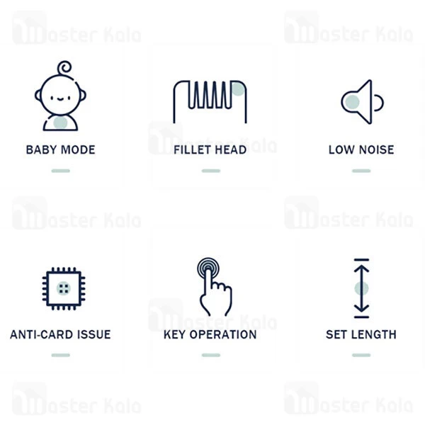 ماشین اصلاح موی سر کودک شیائومی انچن Enchen YOYO Baby Hair Silent Smart Anti-Card Trimmer