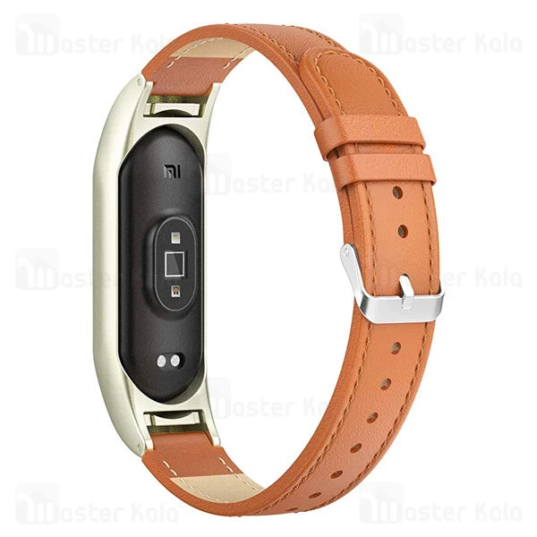بند چرمی دستبند سلامتی شیائومی Xiaomi Mi Band 5 / 6 Leather Strap