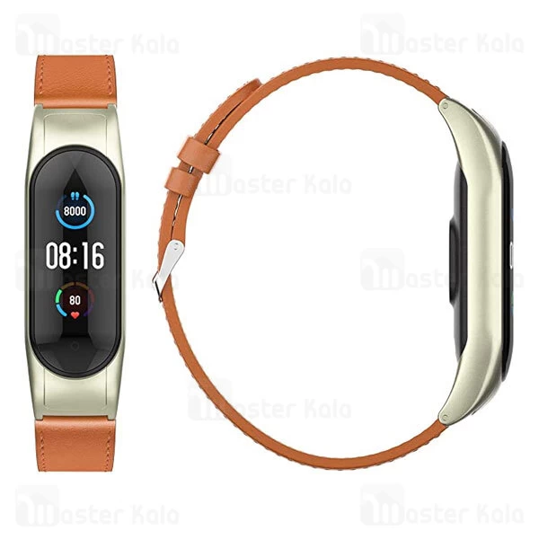 بند چرمی دستبند سلامتی شیائومی Xiaomi Mi Band 5 / 6 Leather Strap