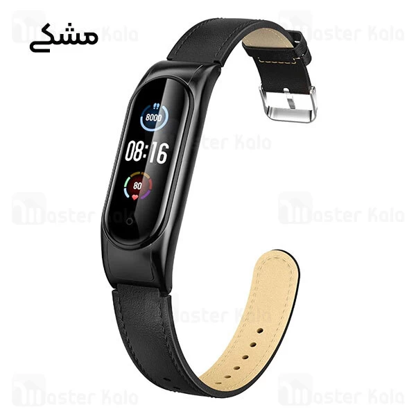 بند چرمی دستبند سلامتی شیائومی Xiaomi Mi Band 5 / 6 Leather Strap