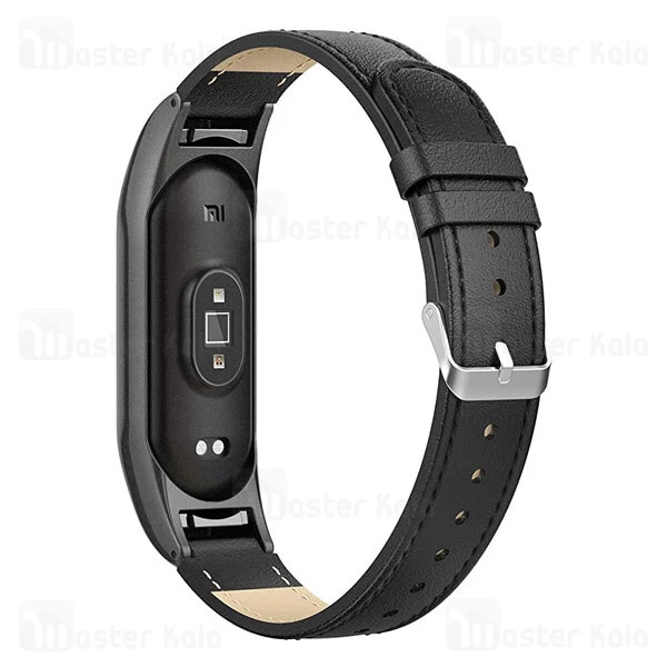 بند چرمی دستبند سلامتی شیائومی Xiaomi Mi Band 5 / 6 Leather Strap