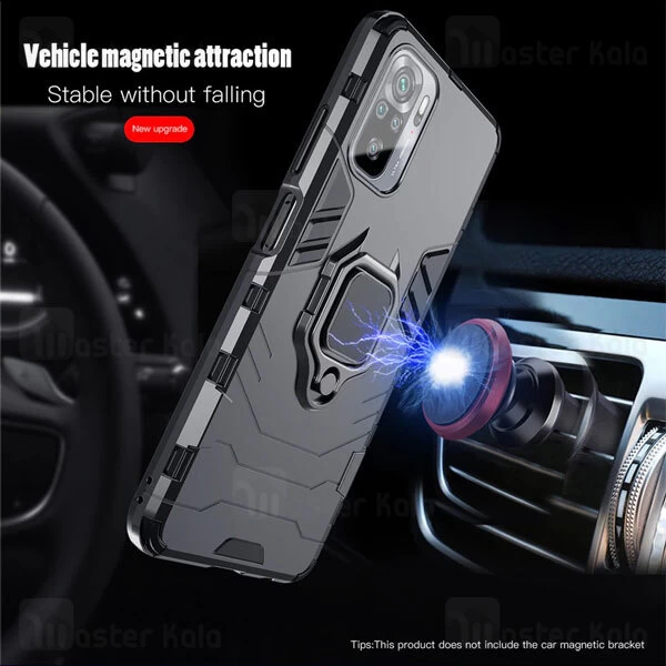 قاب ضد ضربه Xiaomi Redmi Note 10 / Note 10S KEYSION Shockproof Armor Ring Holder Case