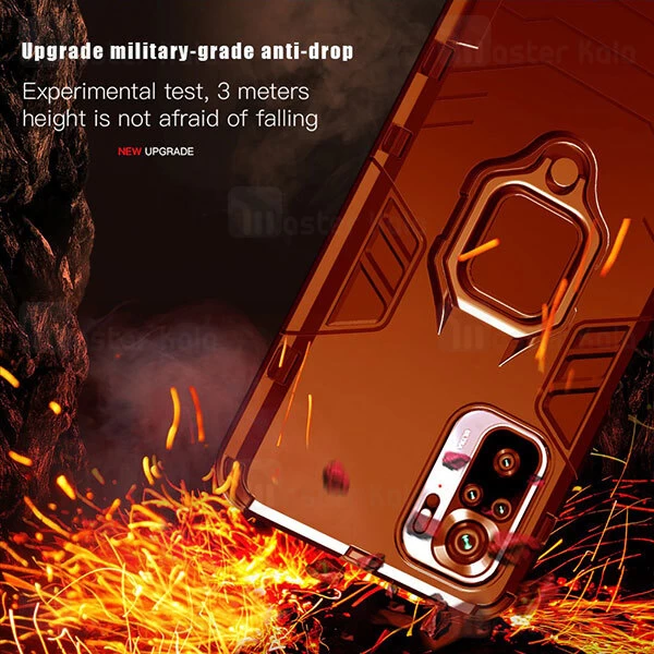 قاب ضد ضربه Xiaomi Redmi Note 10 / Note 10S KEYSION Shockproof Armor Ring Holder Case