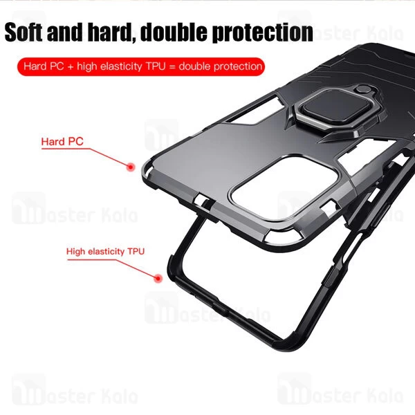 قاب ضد ضربه Xiaomi Redmi Note 10 / Note 10S KEYSION Shockproof Armor Ring Holder Case