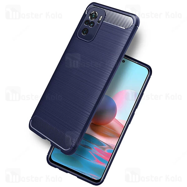 قاب محافظ ژله ای Xiaomi Redmi Note 10 / Redmi Note 10S Fiber Carbon Rugged Armor Case