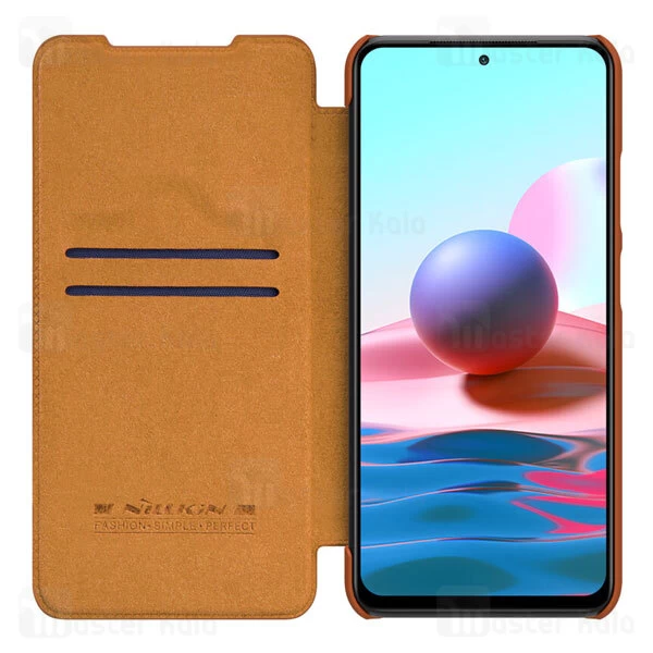 کیف چرمی نیلکین شیائومی Xiaomi Redmi Note 10 / Redmi Note 10S Nillkin Qin Leather Case