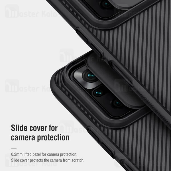 قاب محافظ نیلکین Xiaomi Redmi Note 10 Pro / Note 10 Pro Max Nillkin CamShield دارای محافظ دوربین