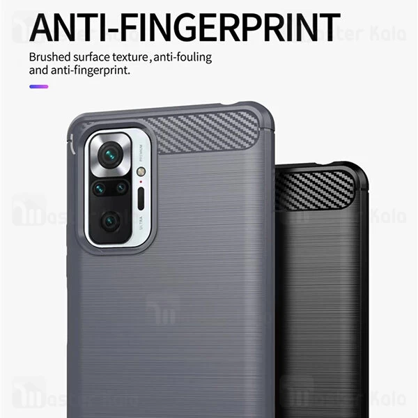 قاب محافظ ژله ای Xiaomi Redmi Note 10 Pro / Note 10 Pro Max Fiber Carbon Rugged Armor Case