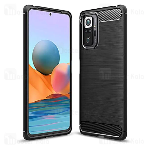 قاب محافظ ژله ای Xiaomi Redmi Note 10 Pro / Note 10 Pro Max Fiber Carbon Rugged Armor Case