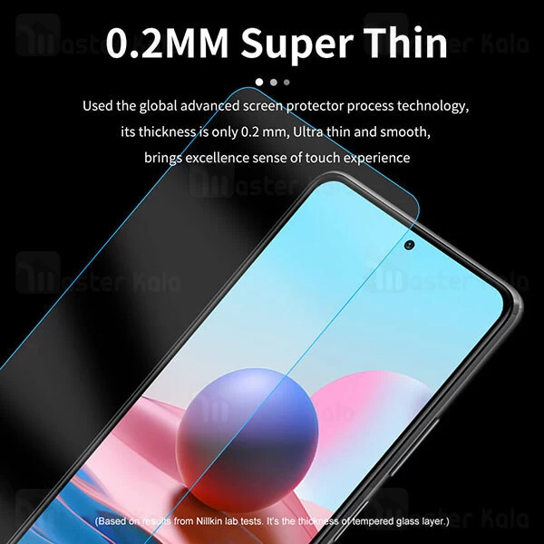 گلس نیلکین Xiaomi Redmi Note 10 / Redmi Note 10S Nillkin H Plus Pro Glass
