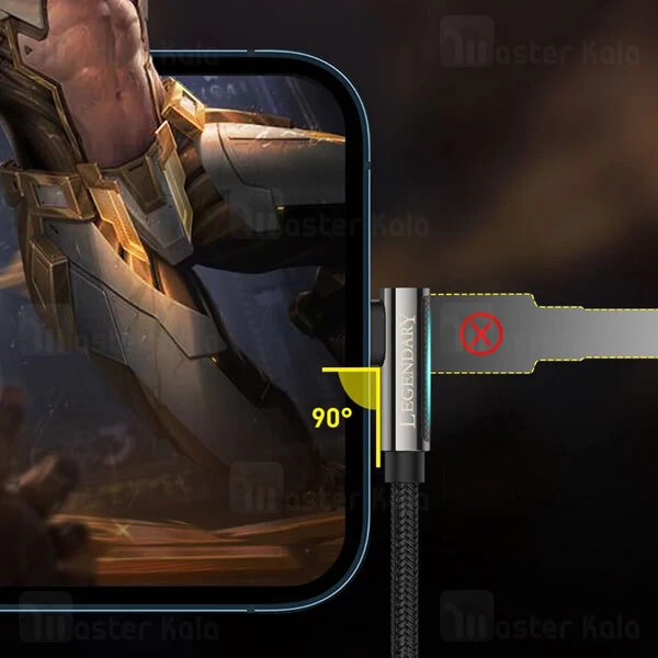 کابل لایتنینگ بیسوس Baseus Legend Series Elbow USB to iP CALCS-01 طول 1 متر و توان 2.4 آمپر