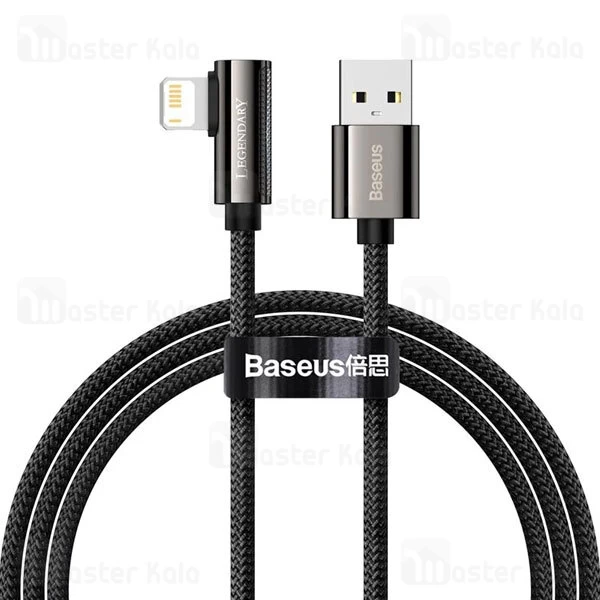 کابل لایتنینگ بیسوس Baseus Legend Series Elbow USB to iP CALCS-A01 طول 2 متر و توان 2.4 آمپر