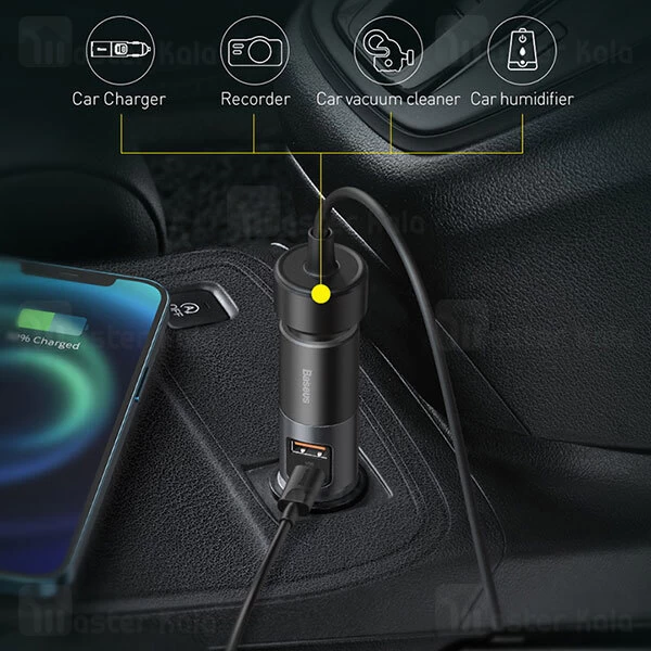 شارژر فندکی Baseus Share Together Car Charger Cigarette Lighter Expansion 120W CCBX-120C CCBT-C0G