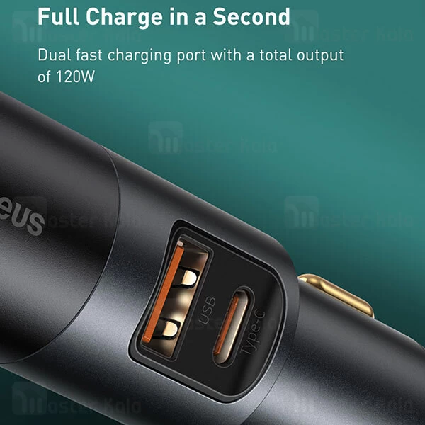 شارژر فندکی Baseus Share Together Car Charger Cigarette Lighter Expansion 120W CCBX-120C CCBT-C0G