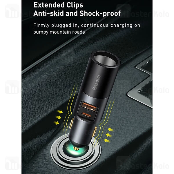 شارژر فندکی Baseus Share Together Car Charger Cigarette Lighter Expansion 120W CCBX-120C CCBT-C0G