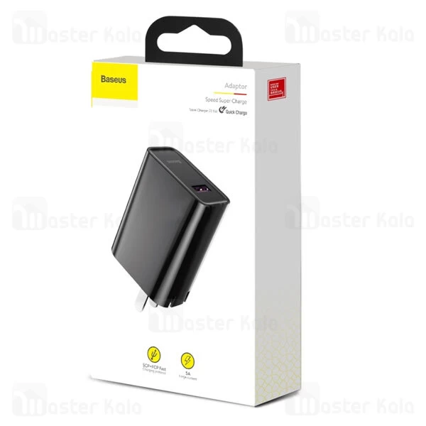 شارژر دیواری فست شارژ بیسوس Baseus Speed Huawei Super Charge Single U CAFS-01 توان 22.5 وات