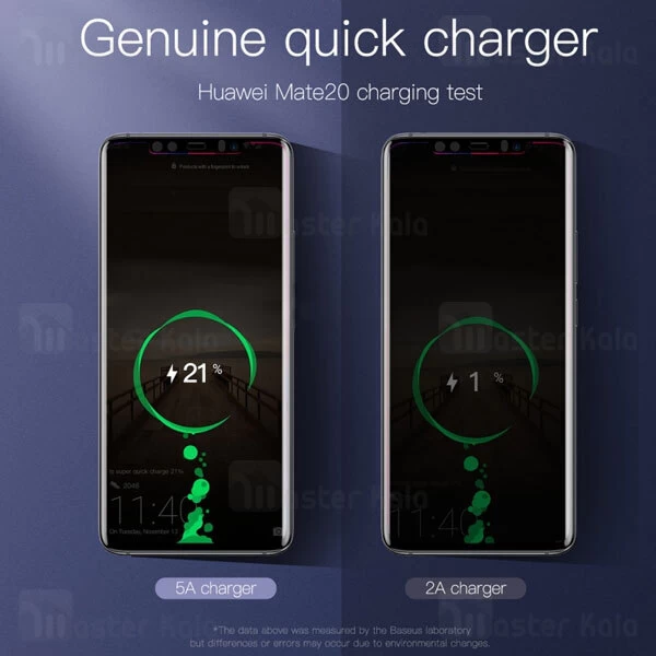 شارژر دیواری فست شارژ بیسوس Baseus Speed Huawei Super Charge Single U CAFS-01 توان 22.5 وات