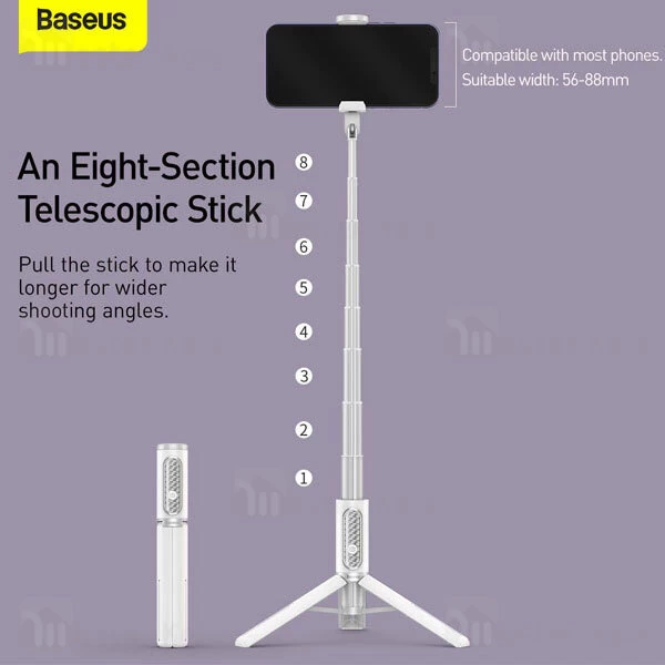 مونوپاد و سه پایه بلوتوثی Baseus Traveler Bluetooth Tripod Selfie Stick ZPBL000002