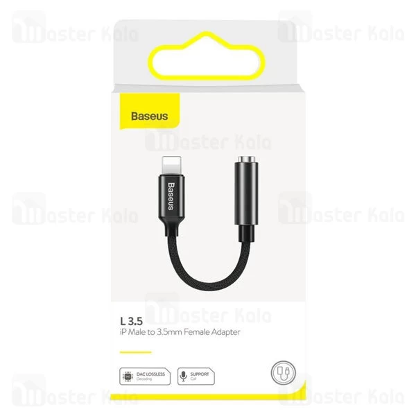 کابل تبدیل Lightning به پورت AUX بیسوس Baseus iP Male to 3.5mm Female L3.5 Adapter CALL3-01 
