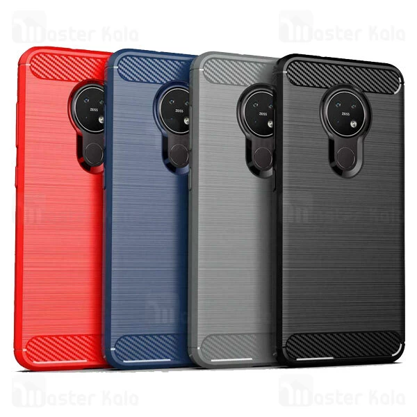 قاب محافظ ژله ای Nokia 6.2 / 7.2 Fiber Carbon Rugged Armor Case