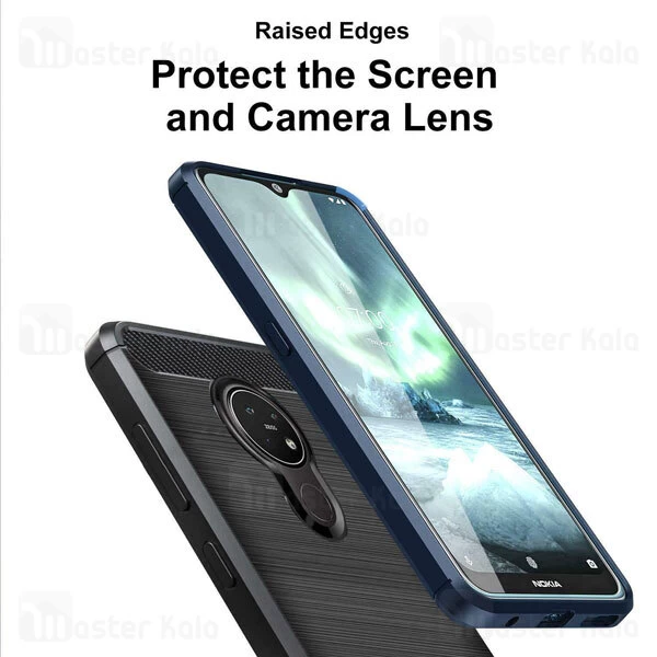 قاب محافظ ژله ای Nokia 6.2 / 7.2 Fiber Carbon Rugged Armor Case