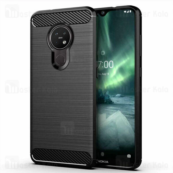 قاب محافظ ژله ای Nokia 6.2 / 7.2 Fiber Carbon Rugged Armor Case