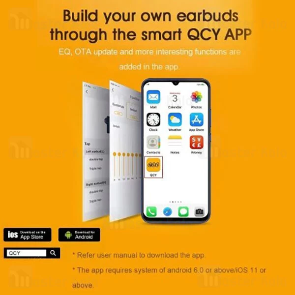 هندزفری بلوتوث QCY T12S ENC True Wireless Earbuds