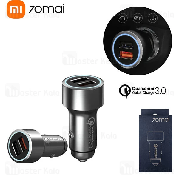 شارژر فندکی Xiaomi 70mai Midrive CC02 QC3.0 Dual USB Car Charger