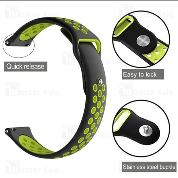 بند سیلیکونی طرح نایکی Xiaomi Amazfit Bip U / Bip U Pro / Bip S Strap Double Colour Silicone Band