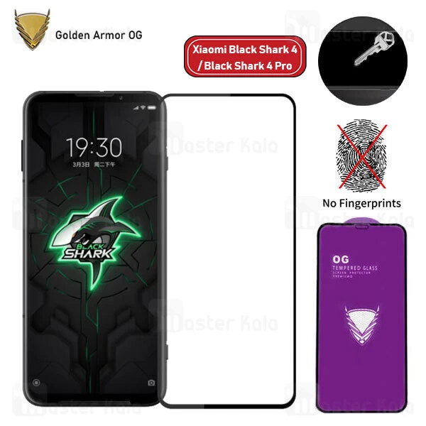 گلس تمام صفحه Xiaomi Black Shark 4 / 4 Pro OG Gold Armor 2.5D Full Screen Protector