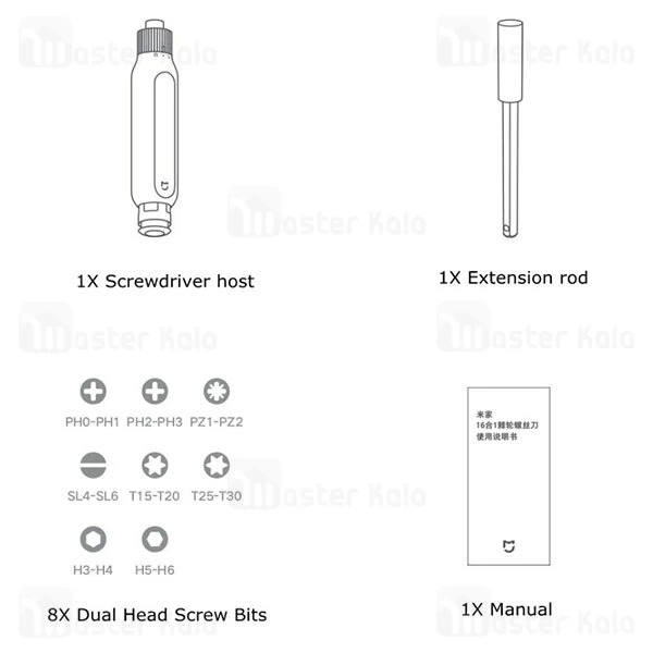 پیچ گوشتی Xiaomi Mijia Mi 16-in-1 Ratchet Screwdriver