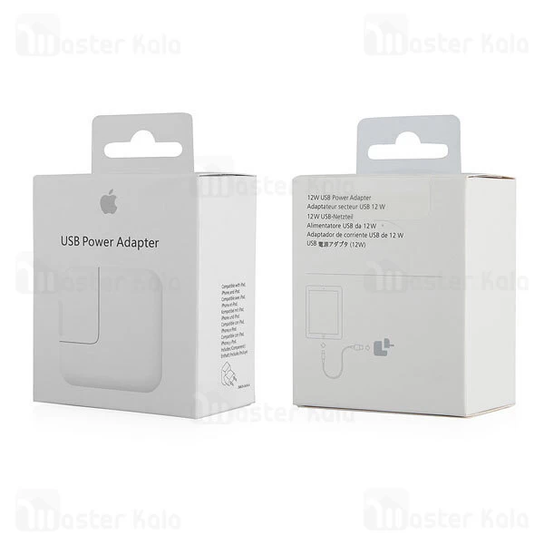 آداپتور شارژر اصلی اپل Apple A1401 MD836ZM/A USB Power Adapter 12W توان 12 وات