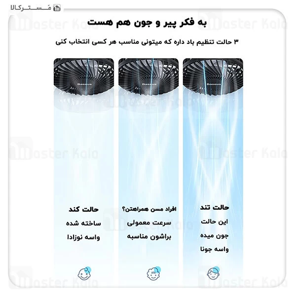 پنکه بیسوس دریچه کولری Baseus Departure Vehicle Fan CXQC-A03