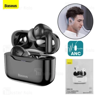 هندزفری بلوتوث دوگوش بیسوس Baseus S1 SIMU ANC TWS Bluetooth Earphones NGS1-01