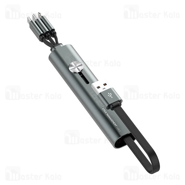 کابل سه سر الدینیو LDNIO LC99 3 in 1 Stick Management طول 30 سانتی متر و توان 3.4 آمپر